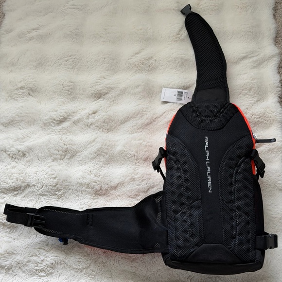 Outdoor RLX  Ralph Lauren Mini Sling Bag Backpack Neon Orange Hiking Gym Travel - Picture 5 of 16